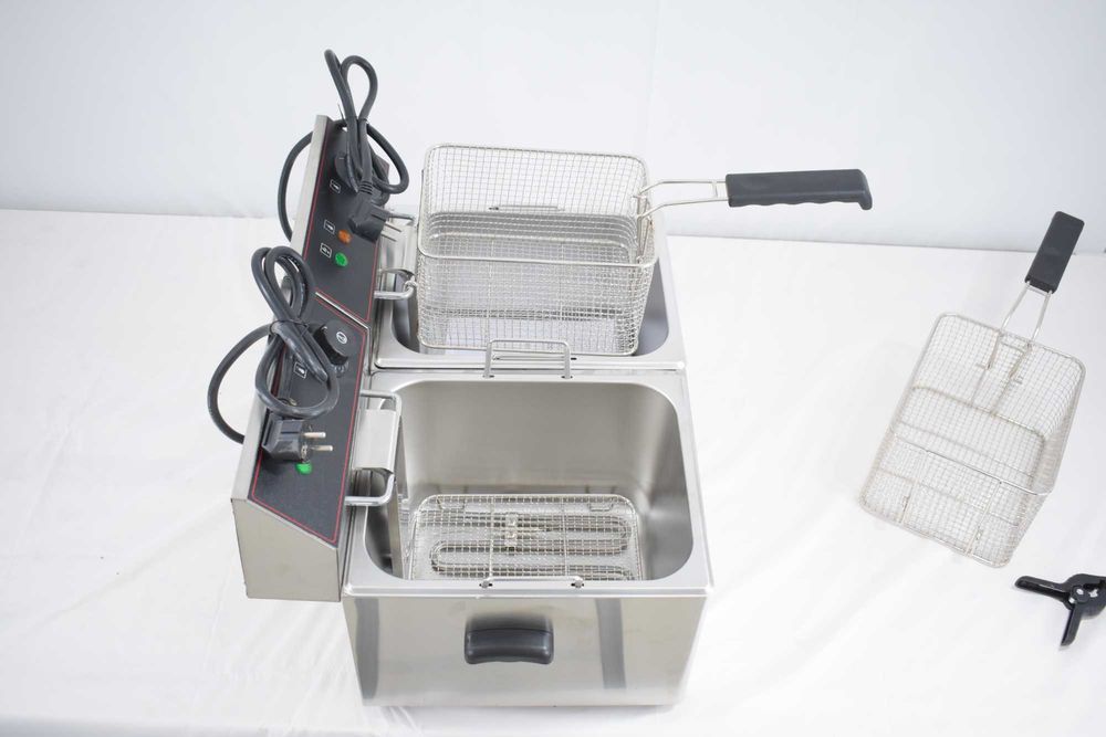 Friteuza electrica 6l+6l cu manere TRANSPORT GRATUIT