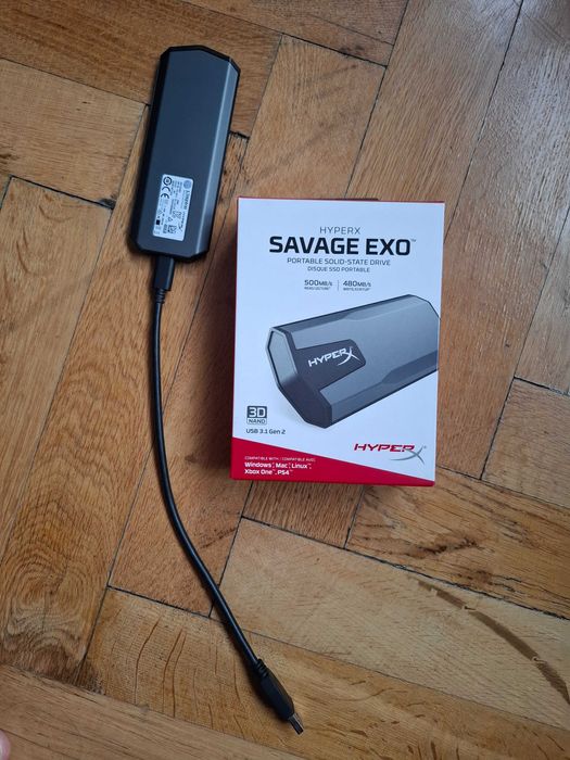 SSD extern HyperX Savage EXO, 480GB, USB 3.1 Gen 2 Type C ca NOU