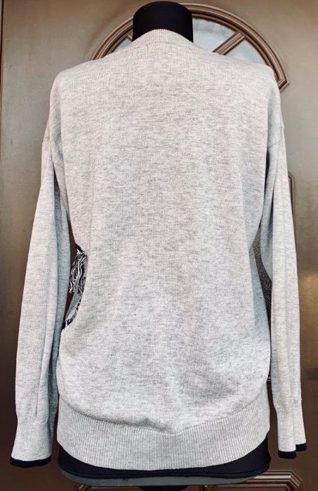 RIVER ISLAND Bluza/Pulover Fashion Jumper Gri Zebra UK Oferta 1+1