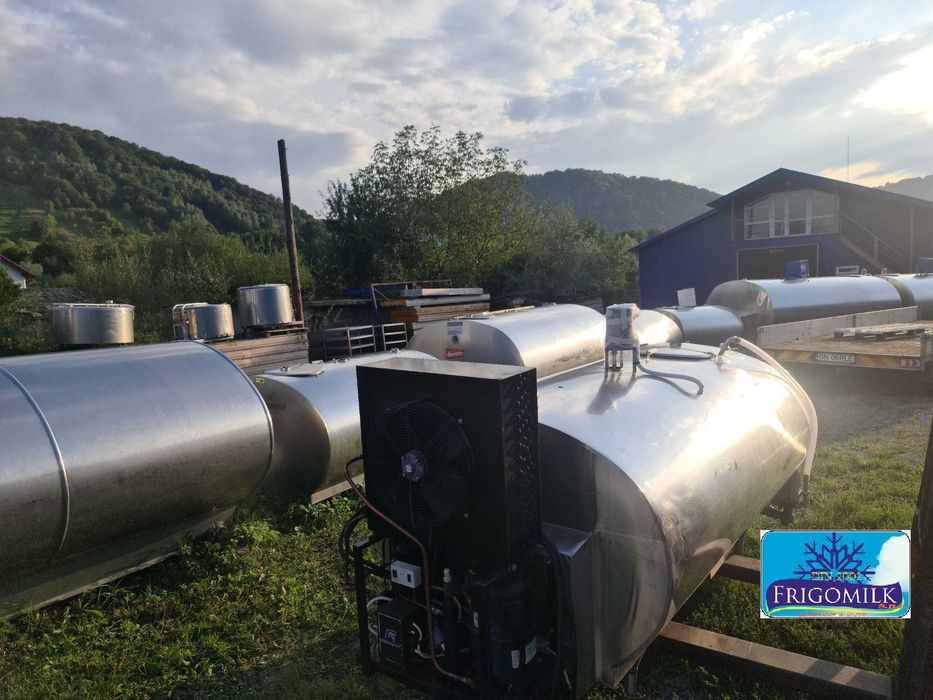 Tanc 2500 litri racire lapte , bazin lapte , tanc inox , cu spalare