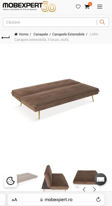Canapea catifea luxury mobexpert extensibila
