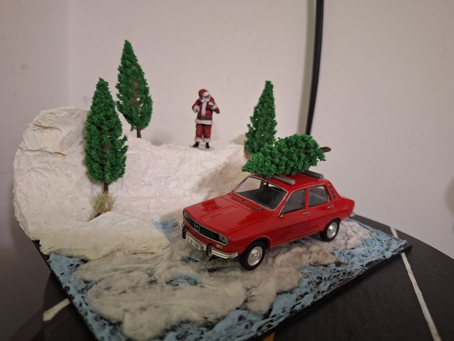 Diorama peisaj de iarna cu macheta inclusa