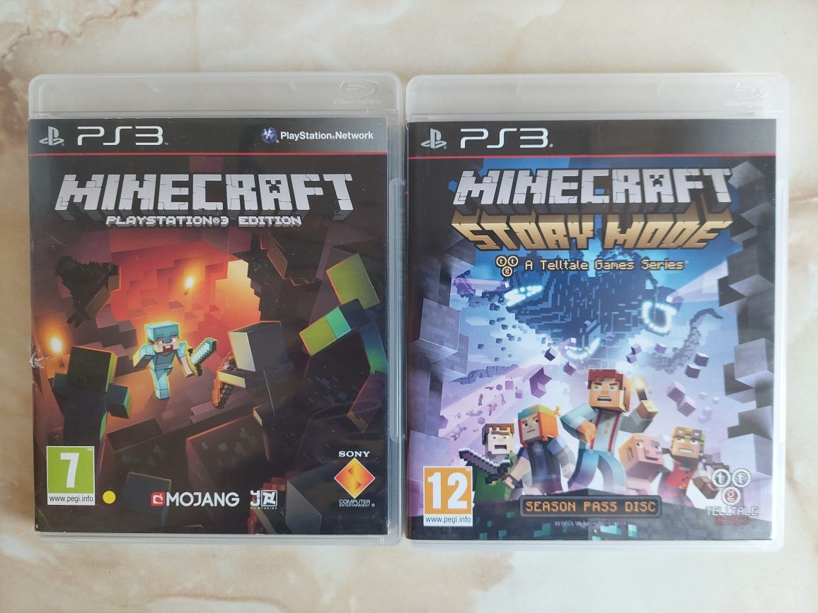 [PS3] Vând jocuri Minecraft și Minecraft [story mode] PlayStation 3