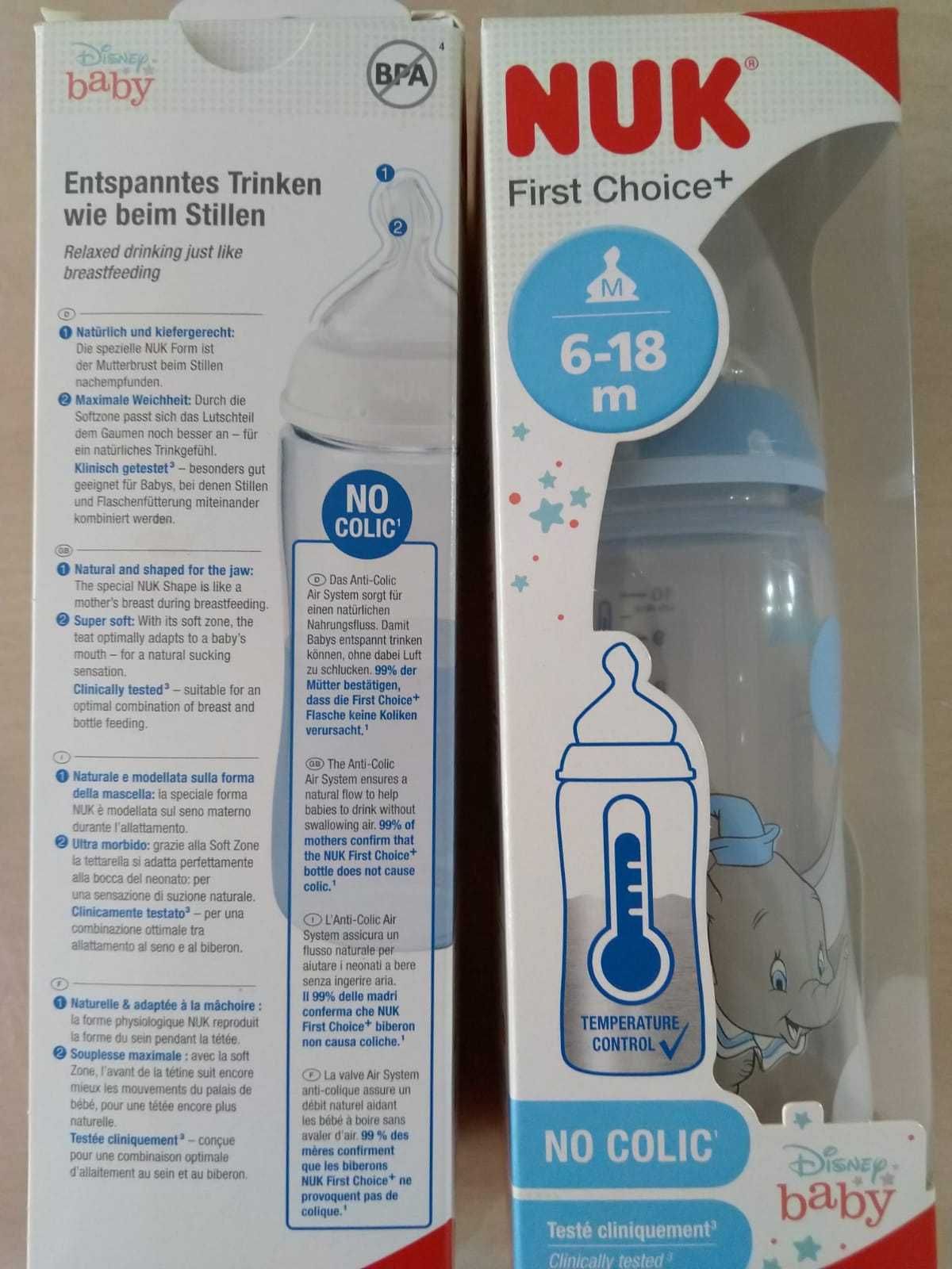 Biberon Nuk cu tetina din silicon 6-18 luni, 300 ml
