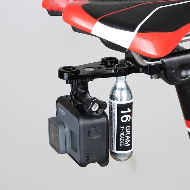 Suport multifunctional GO PRO rezerva cartus CO2 prindere sa bicicleta