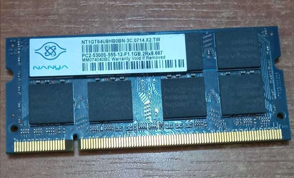 Vand Memorie RAM Laptop,Nanya 1 GB DDR2 Dual channel