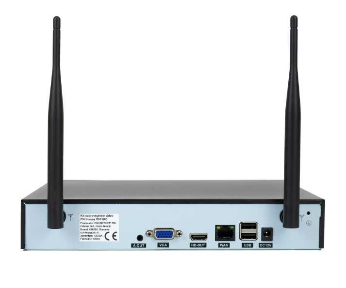 Kit supraveghere video PNI House WiFi660 NVR 8 canale si 4 camere