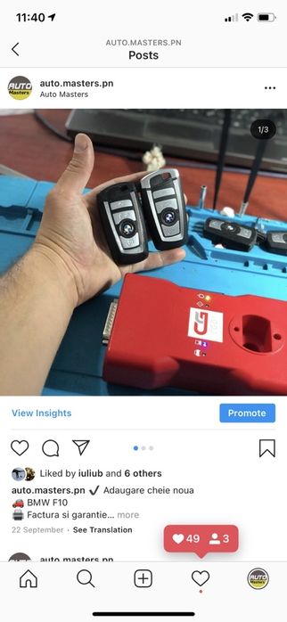 Adaugare cheie, copiat chei BMW E60 E90 e46 f10 f30 f25 e70 e71 x5 cip