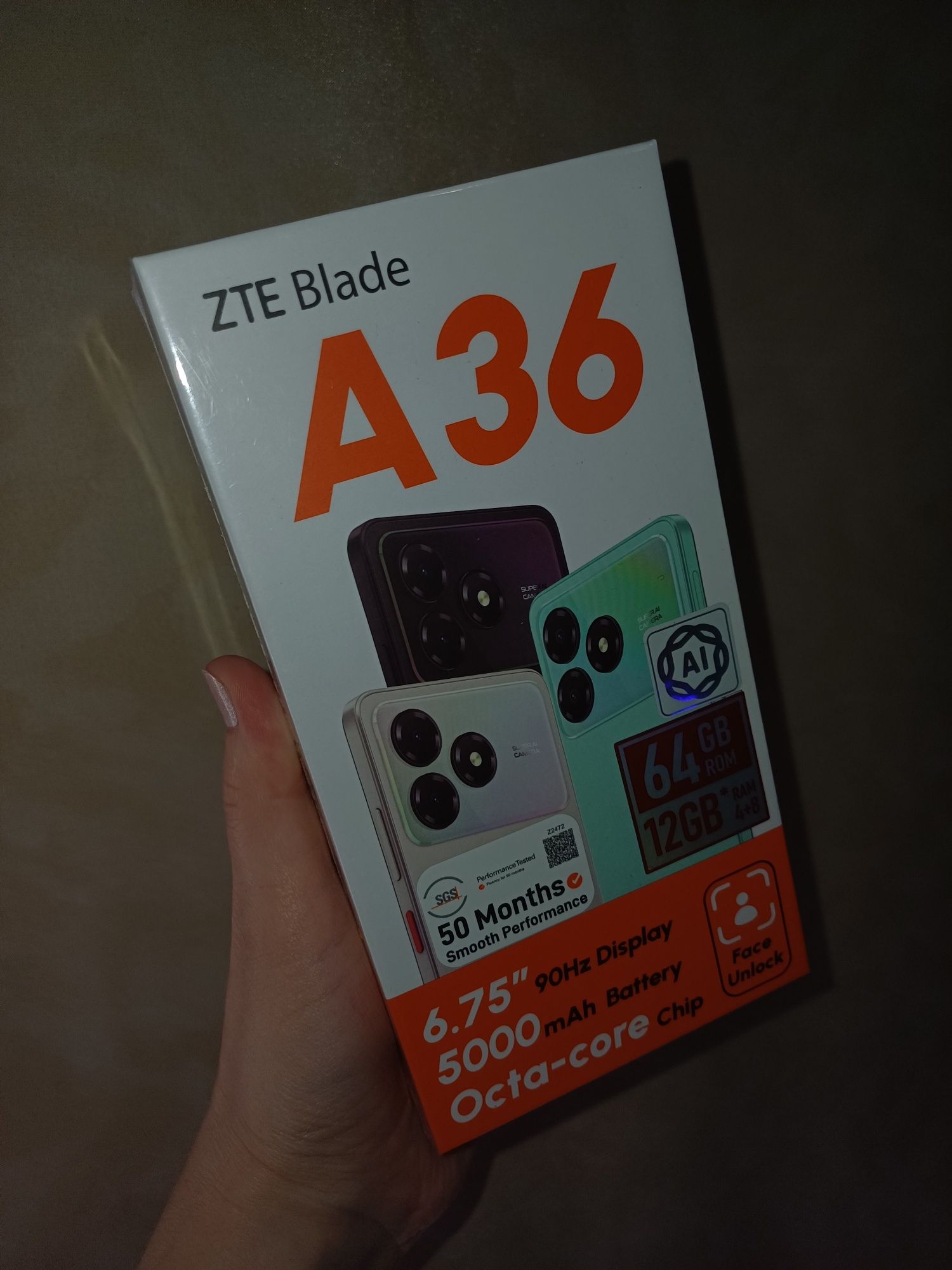 Продам новый смартфон в упаковке ZTE Blade A36.