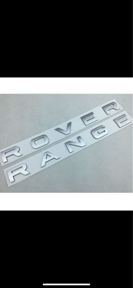 Set litere scris gry/negru emblema capota  Land Rover Range Sport