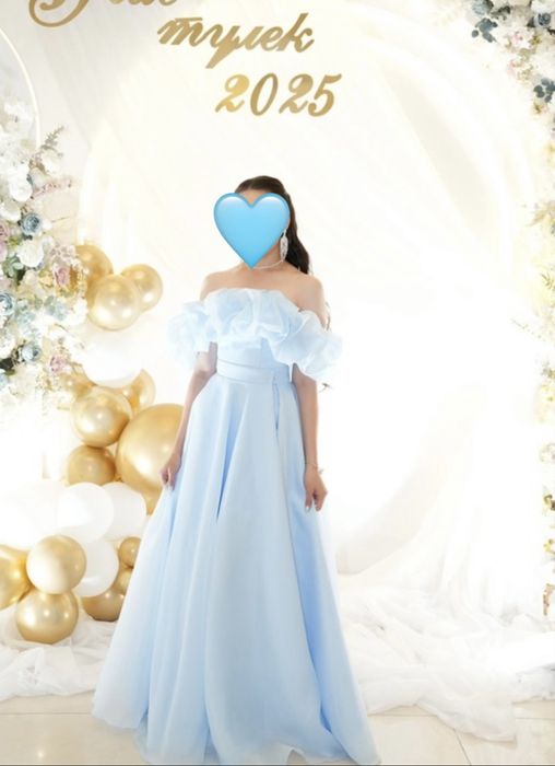 Роскошное платье-трансформер небесно-голубого цвета