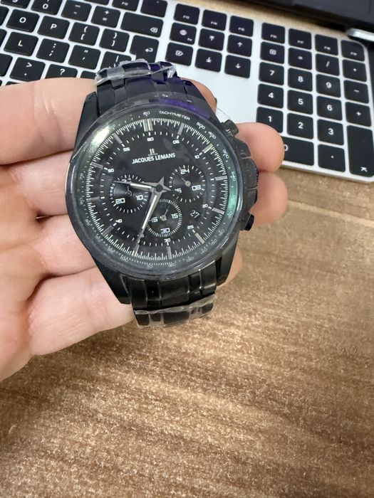 JACQUES LEMANS Liverpool Quartz Black Men's Watch