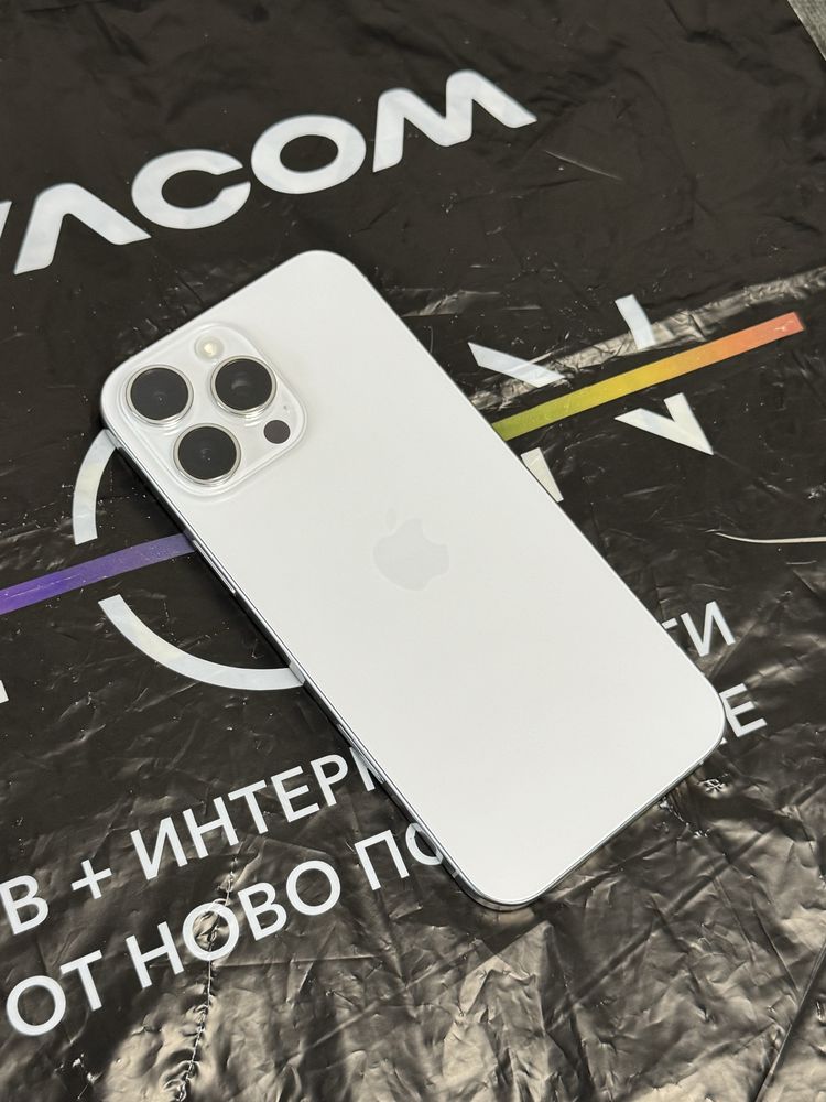 ***ЧИСТО НОВ 512GB iPhone 16 Pro Max Гаранция Vivacom 2027 White Titan