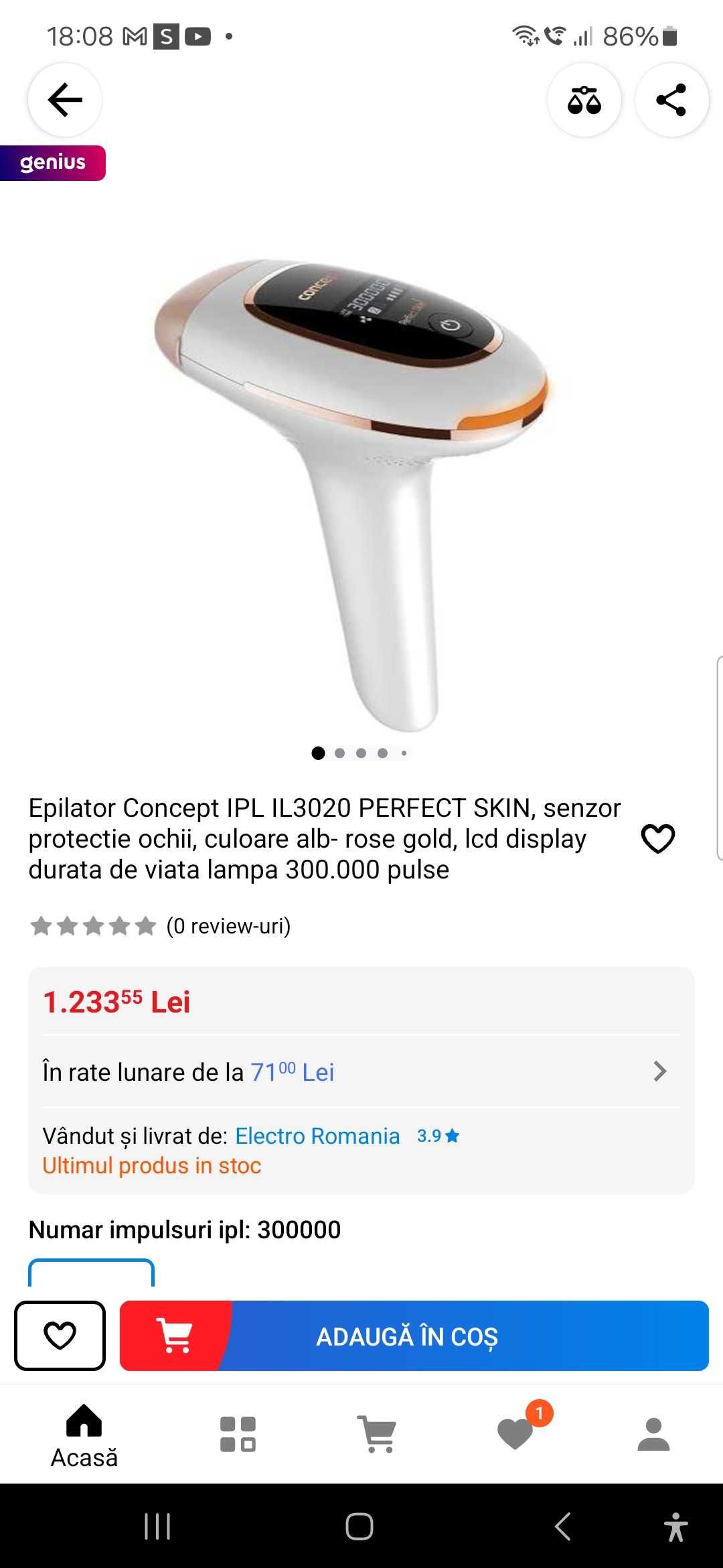 Epilator Concept IPL 3020 Perfect Skin