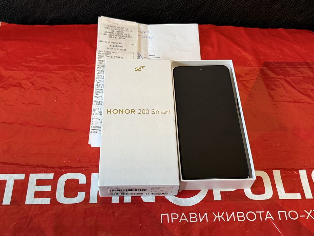 КАТО НОВ 256GB Honor 200 Smart 5G Гаранция Technopolis 2026 г. Black