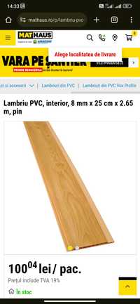 Lambriu PVC lemn