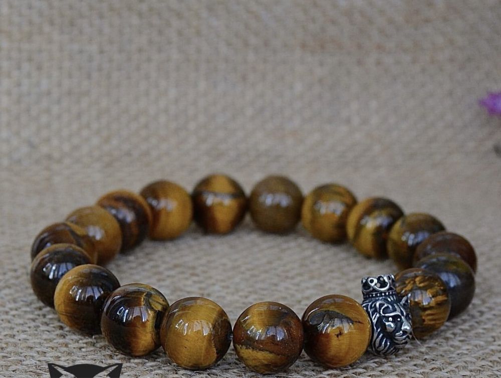 Мужские браслеты из натуральных камней с бусинами дзи