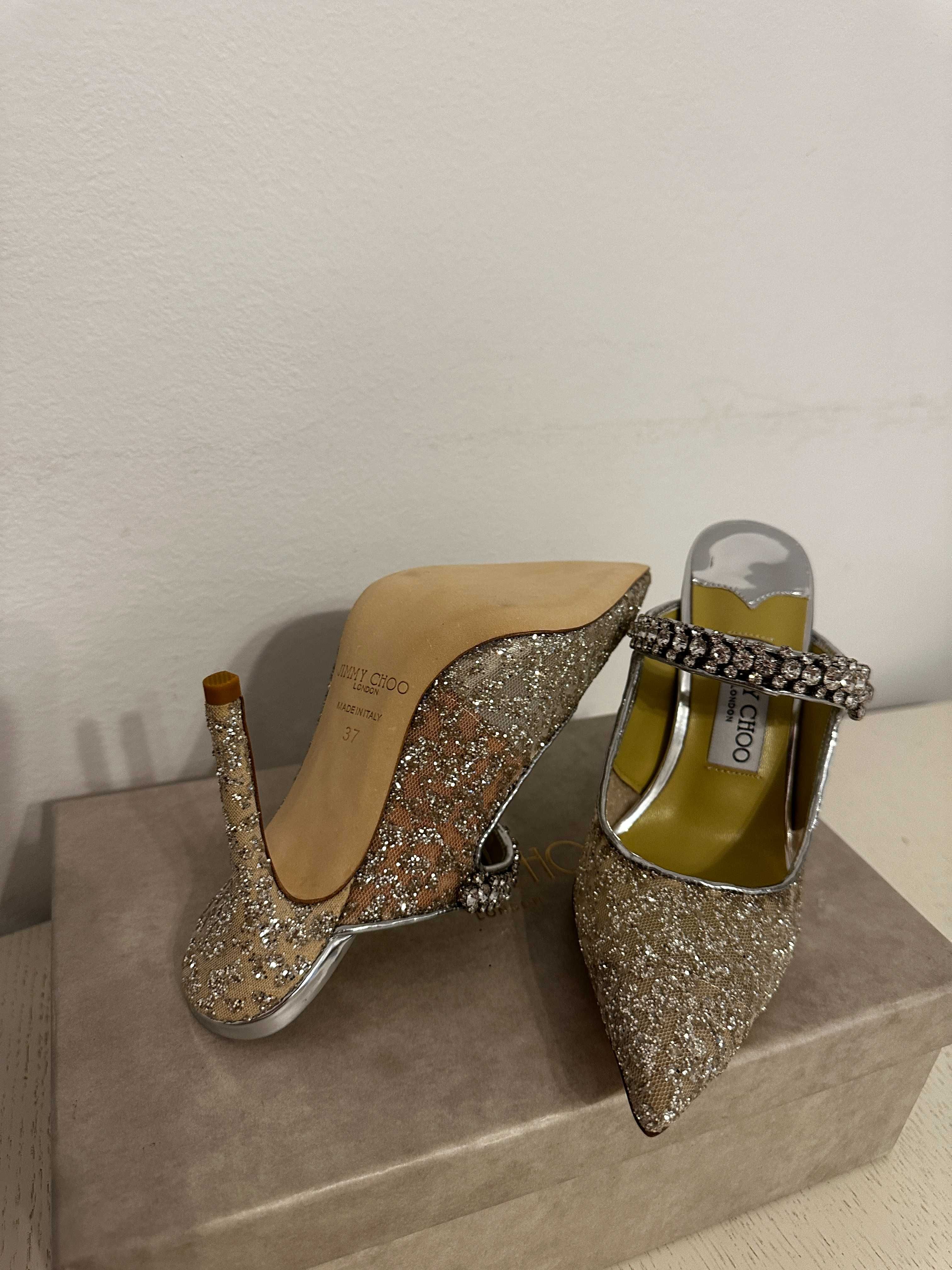 Jimmy Choo Silver Heels Autentice