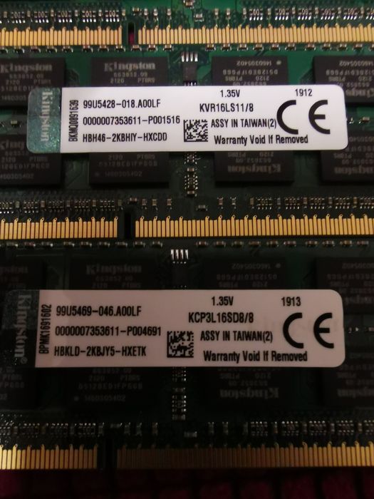 DDR 3 8 gb Pc3l Kingston și micron