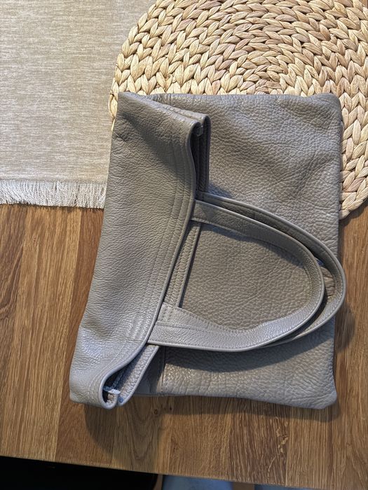 Чанта тип торба естествена кожа