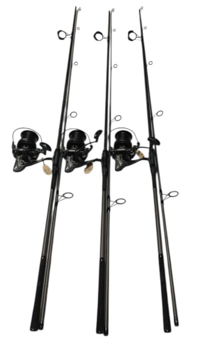 SET 3 Lansete EastShark EBISU CARP 3.90 m 3.75LBS + 3 Mulinete