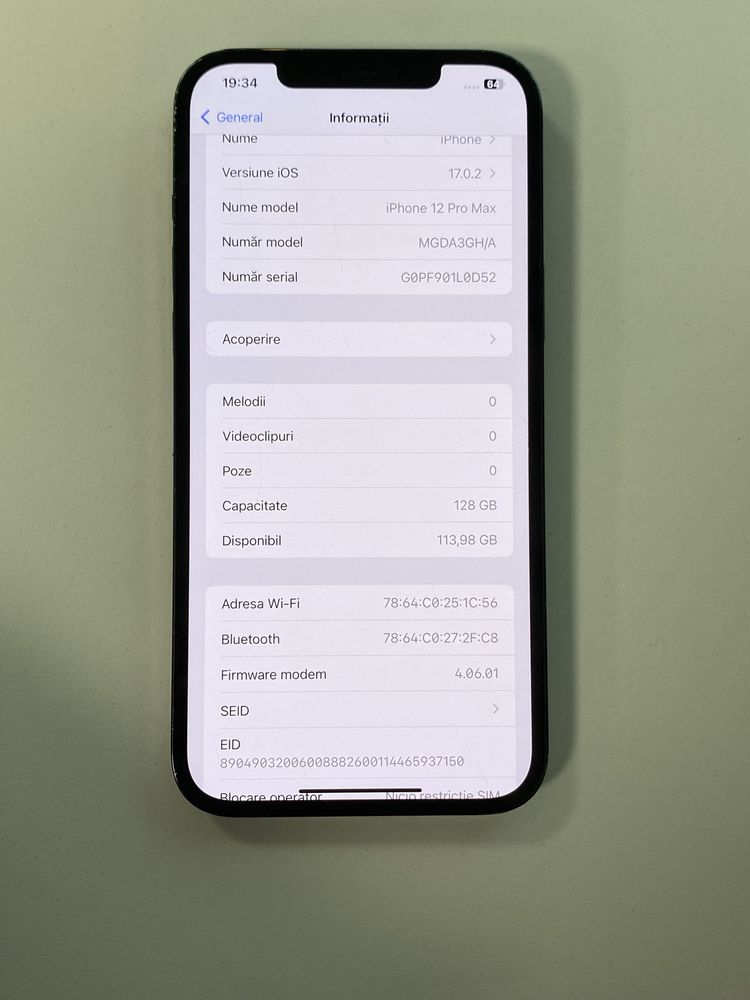 Iphone 12 Pro Max 128Gb  ID-ohw629