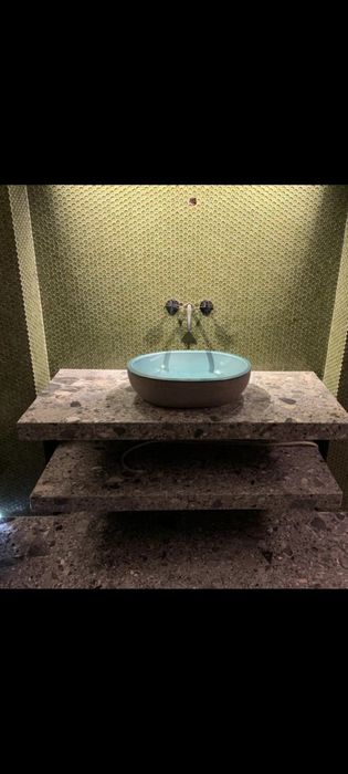 Глазирана мивка от вулканичен камък 60/40см