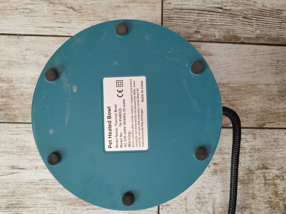 Bol cu incalzire mancare/apa pentru pisici/caini, 26 cm