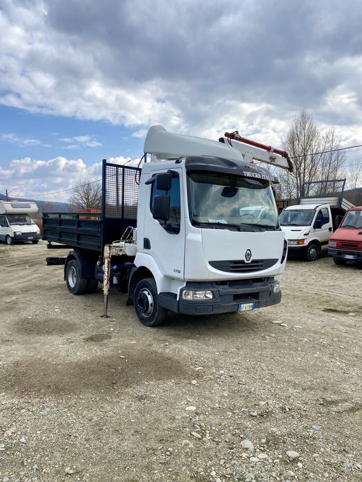 Renault Midlum 220DXI 2010 Eur5 10T basculabil macara 5.5T Italia