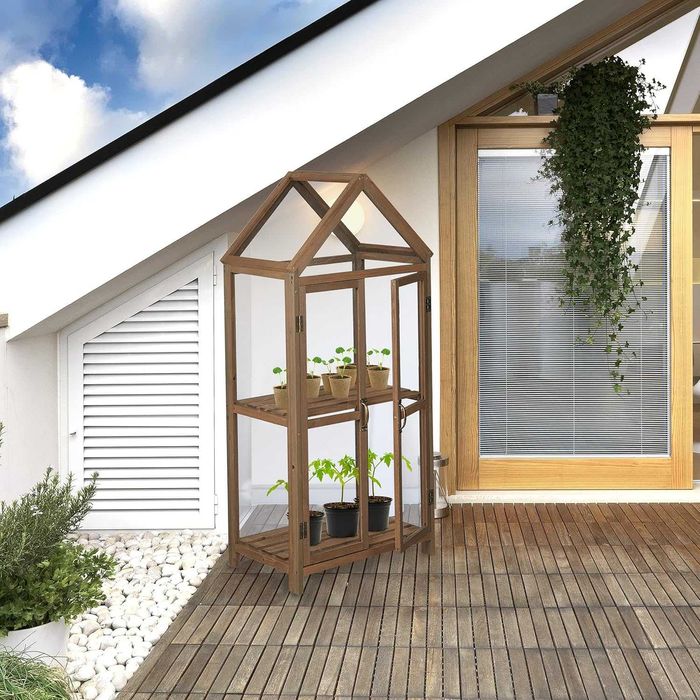 Вертикална оранжерия Relaxdays Балконска оранжерия Мини оранжерия