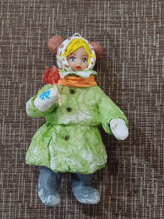 Ватная елочная игрушка