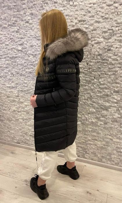 Дамско дълго зимно яке Philipp Plein с ЕСТЕСТВЕН пух