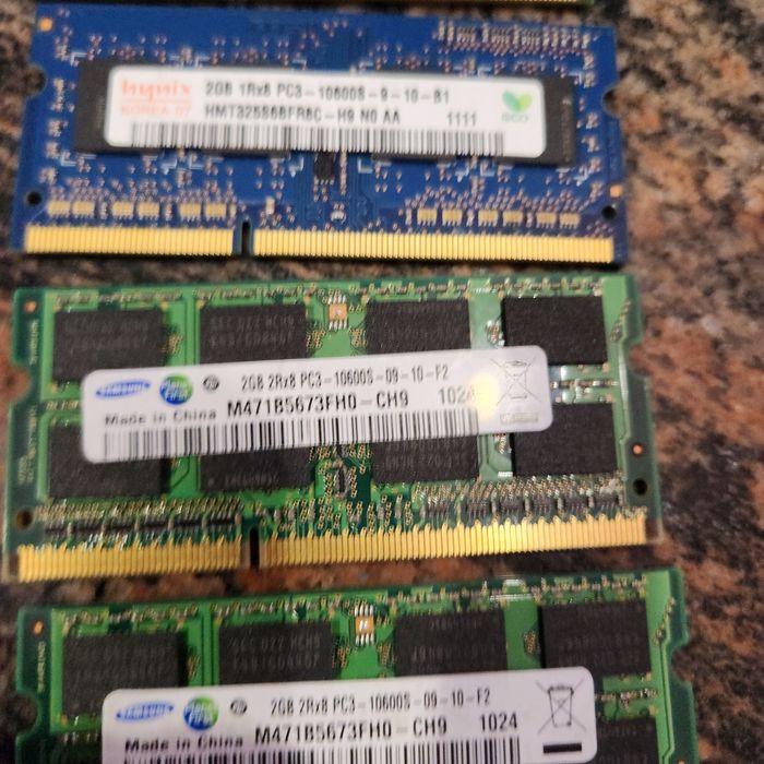 Plăcuțe rami laptop 5 bucăți diferite tipuri (de văzut în poze)