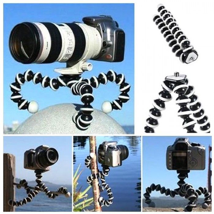 Mini Trepied Octopus marime L, XL flexibil camere video SJCAM, GOPRO