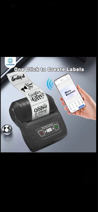 Imprimanta termica pt etichete cu lipici sau fara, Nou