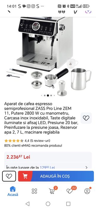 Espressor zass semiprofesional