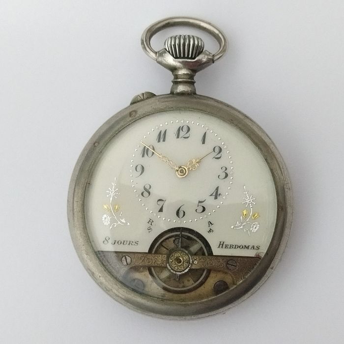 HEBDOMAS 8-дневен, швейцарски джобен часовник, профилактиран, перфекте