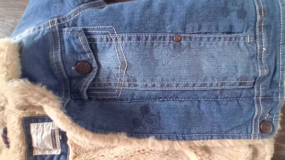 Geaca superba denim, imblanita, pentru copii marimea 98