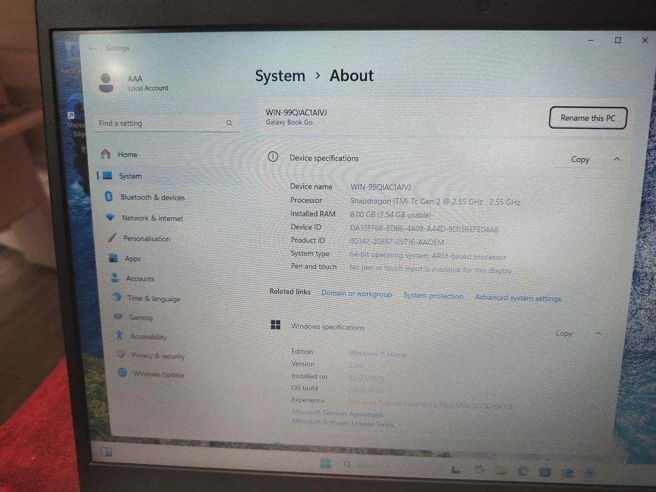Galaxy Book Go лаптоп