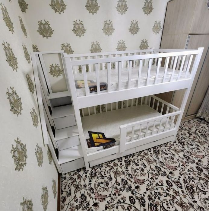 Детский кровать 2x етажный, ikki qavatli kravat bolalar kravati