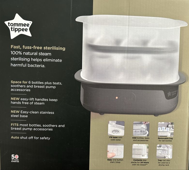Sterilizator cu abur Super Steam Tommee Tippee ca NOU