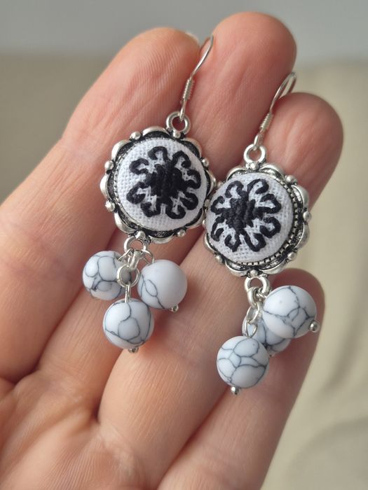 Cercei cu tortițe din argint