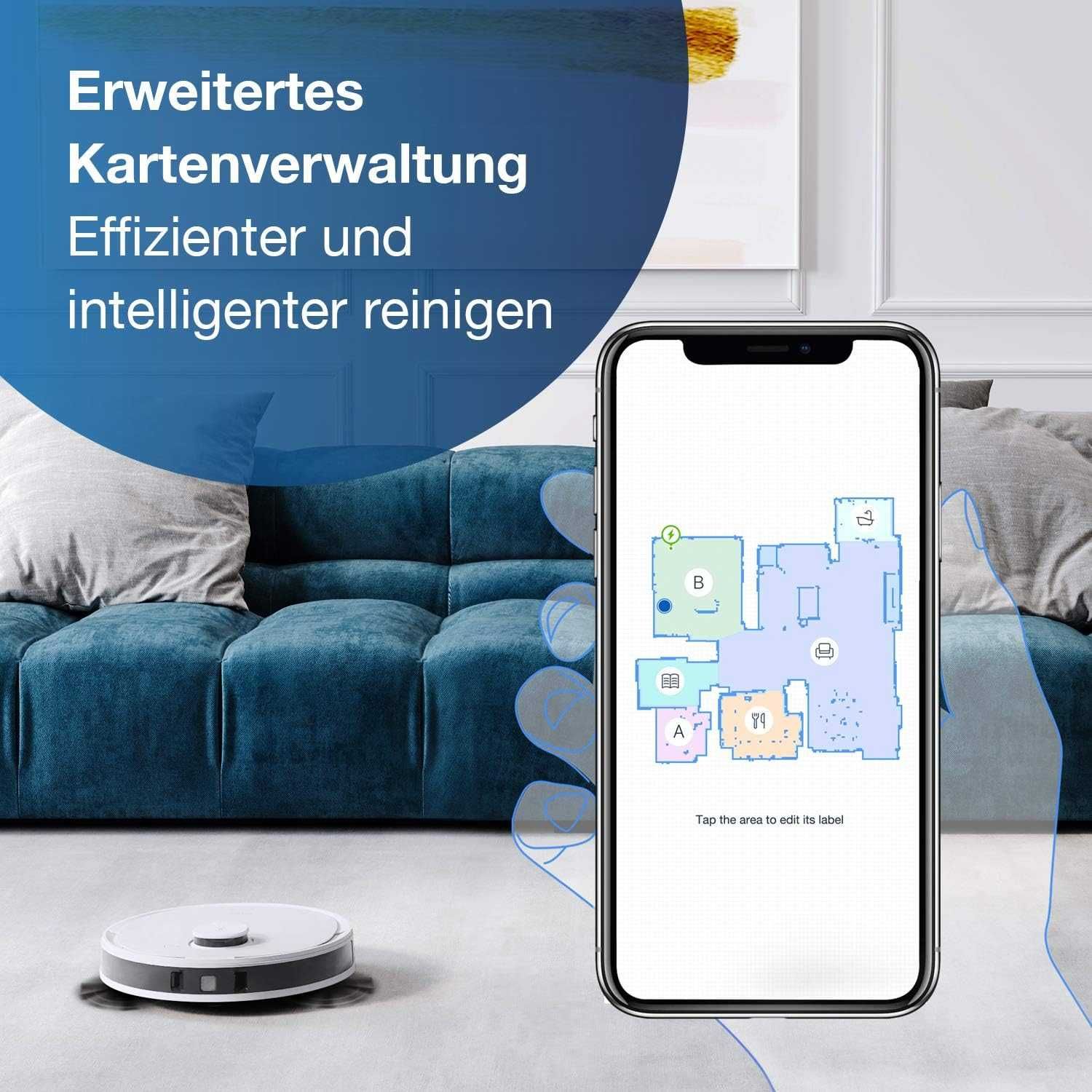 Робот прахосмукачка Ecovacs Deebot N8 PRO с моп 3D Navi WiFi 2600Pa