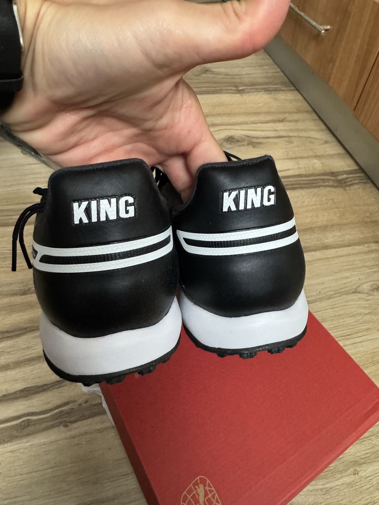 Нови кожени стоножки PUMA King Pro Tt Football Shoes Black! 45 н