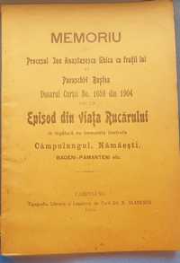 F434-I-Episod din viata RUCARULUI 1904- Memoriu Campulungul Namaiesti.