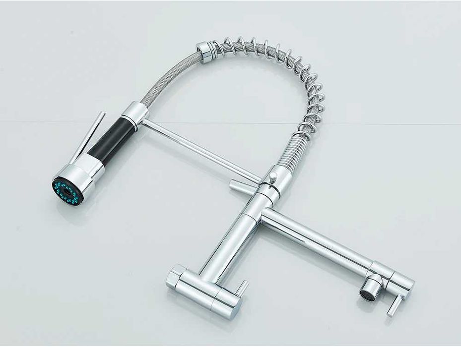 Baterie cu dus pentru chiuveta profesional inox prindere in perete