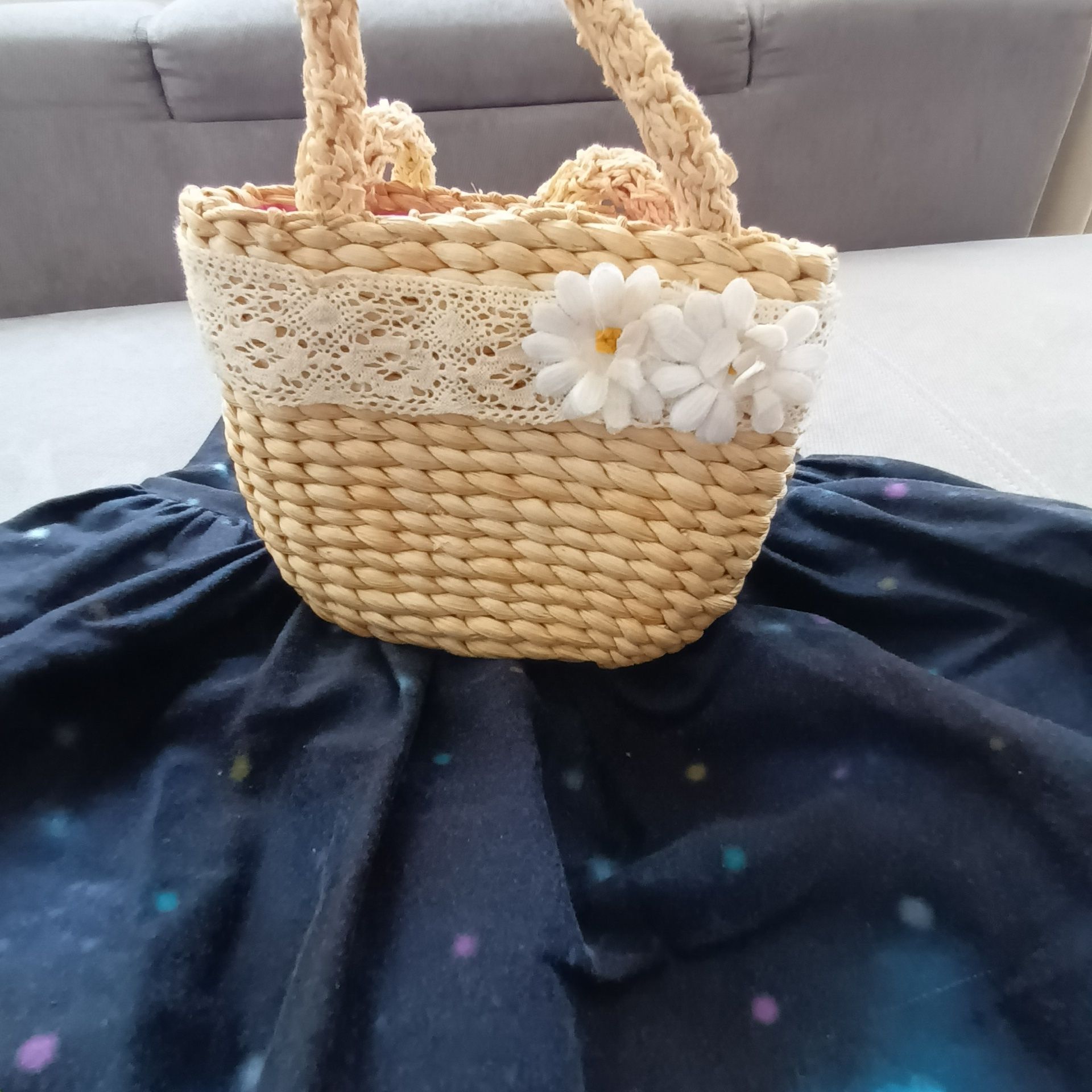 Детска рокля с еднорози и подарък чантичка