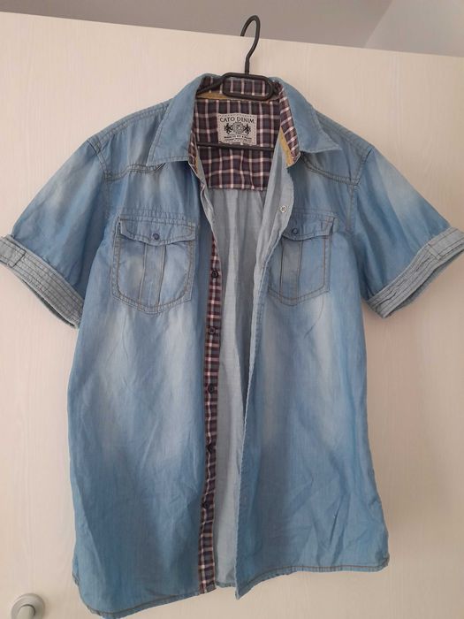 Camasa denim CATO cu maneca scurta
