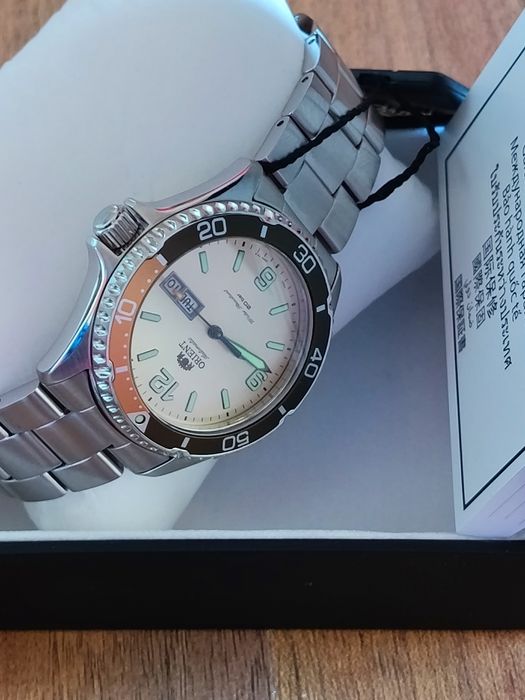Orient Mako III Kamasu RA-AA0821S39B, culoare IVORIU; ORIGINAL.