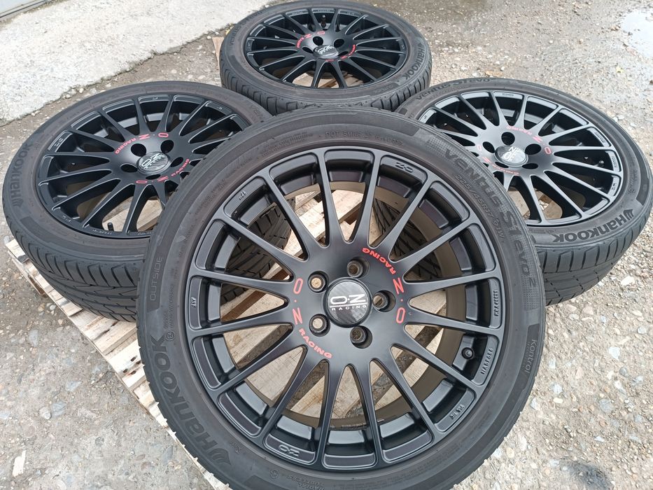 Лети джанти 17ки 5х108 O.Z.Racing Superturismo GT + летни гуми Hankook